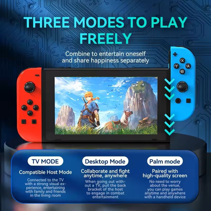 Wireless Joypad Controllers For Switch OLED Lite Dual Vibration WakeUp Feature Sword Style 13