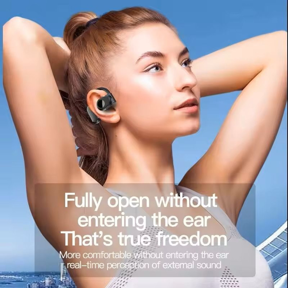 Wireless Bone Conduction Headset With Mic And Noise Canceling 1