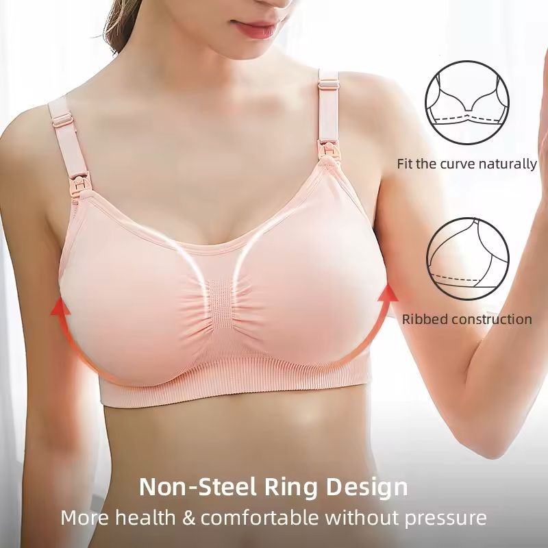 Seamless PushUp Maternity Bra  Plus Size Nursing Support 5