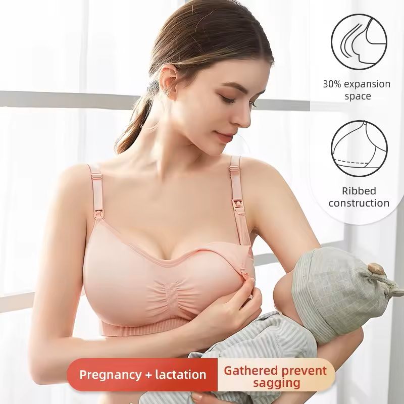 Seamless PushUp Maternity Bra  Plus Size Nursing Support 1