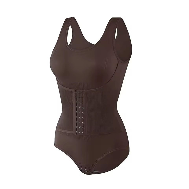 Zipper Waist Trainer Bodysuit  Tummy Control Shapewear With Belt 10