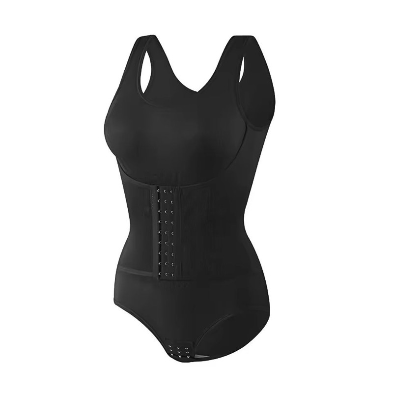 Zipper Waist Trainer Bodysuit  Tummy Control Shapewear With Belt 7