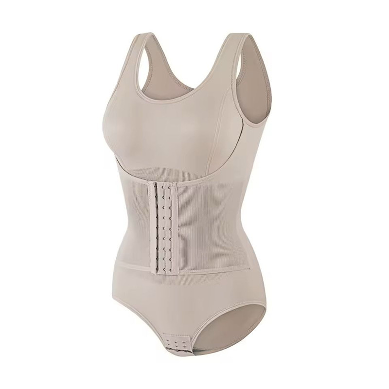 Zipper Waist Trainer Bodysuit  Tummy Control Shapewear With Belt 8
