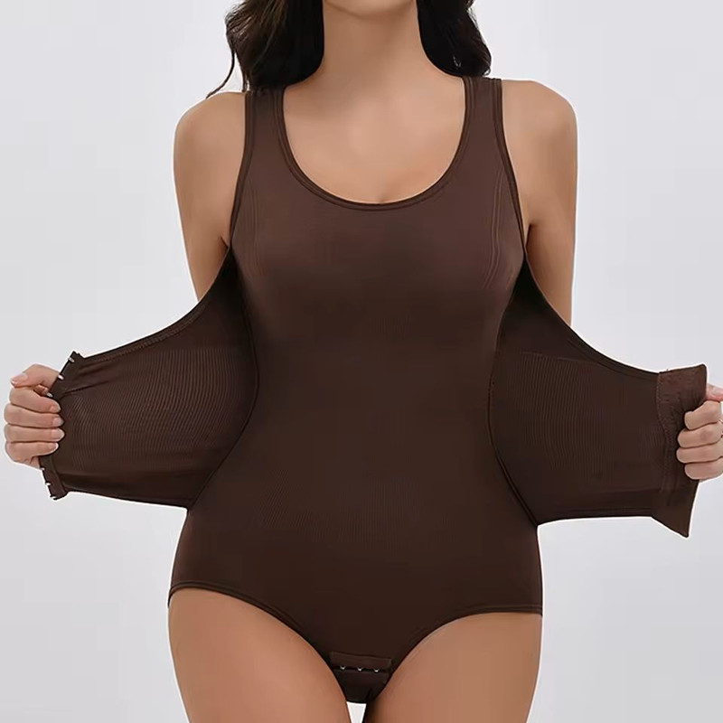 Zipper Waist Trainer Bodysuit  Tummy Control Shapewear With Belt 0