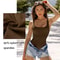 Ribbed Tummy Control Bodysuit Light Compression Shaper With Open Crotch 5