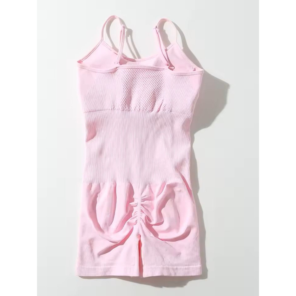 Seamless OnePiece Fitness Bodysuit Peach Lift QuickDry Yoga Wear 9