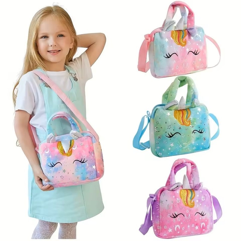 Sweet Unicorn Crossbody Purse Small Shoulder Bag For Girls 0