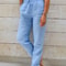 High Waist Cotton Linen Pants Lightweight Summer Trousers For Women 3