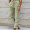High Waist Cotton Linen Pants Lightweight Summer Trousers For Women 5