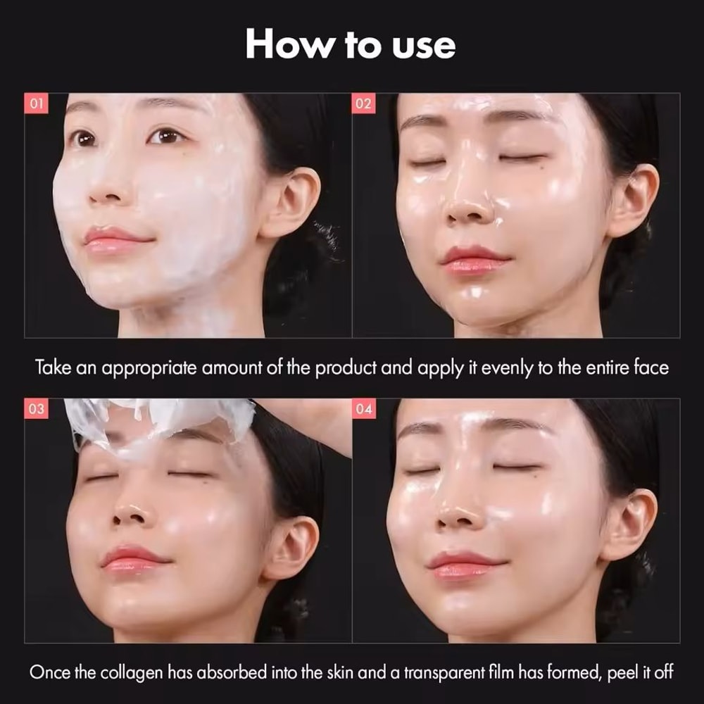 Real Collagen Wrapping Mask 670000ppm Elasticity PeelOff Facial Treatment 3