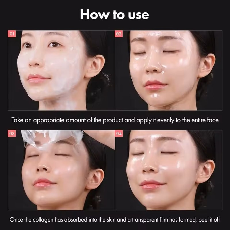 Real Collagen Wrapping Mask 670000ppm Elasticity PeelOff Facial Treatment 3