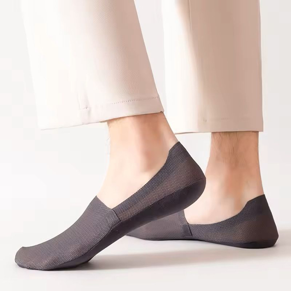 Mens Invisible Summer Socks 3Pair Pack Breathable No Show Mesh Boat Socks 3