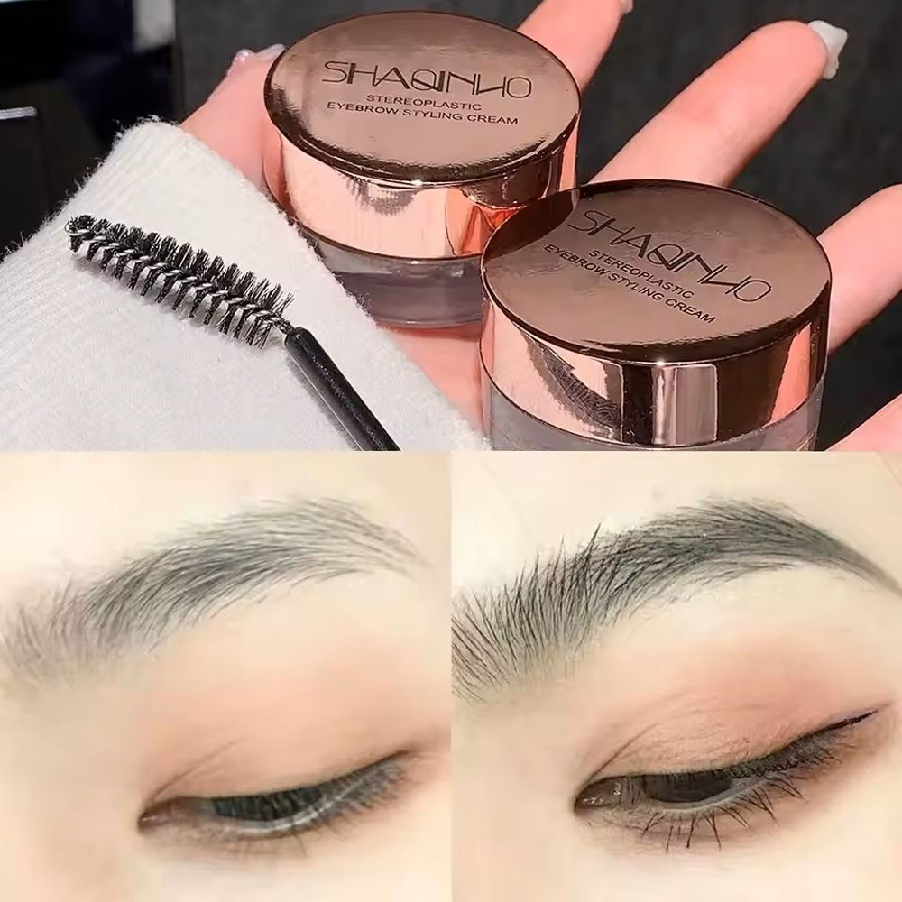 Eyebrow Styling Gel Soap Natural 3D Brow Shaper With Clear Hold And Grooming Brush 1