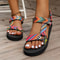 Summer Hemp Rope Flat Sandals For Women Casual Beach Slippers With Set Foot Design 3