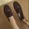 Womens Retro Soft Leather Flat Shoes StepOn Lazy Loafers With Thick Sole 18