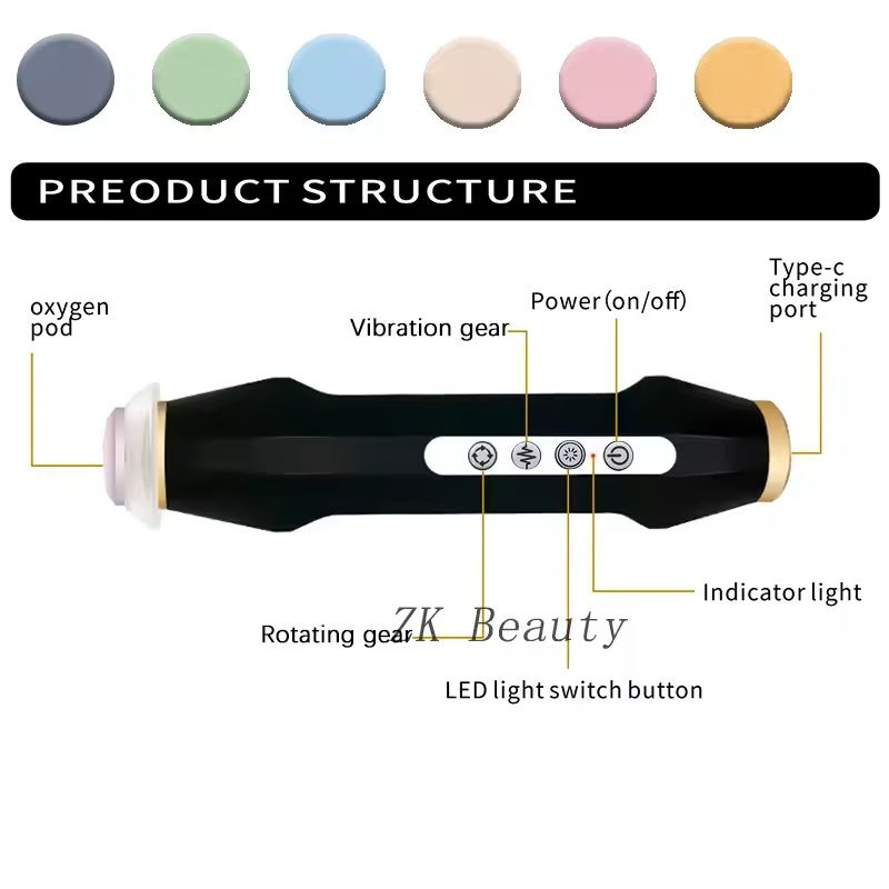 CO2 Oxygenation Facial Device With Brush Head For Skin Whitening And Anti Aging 1