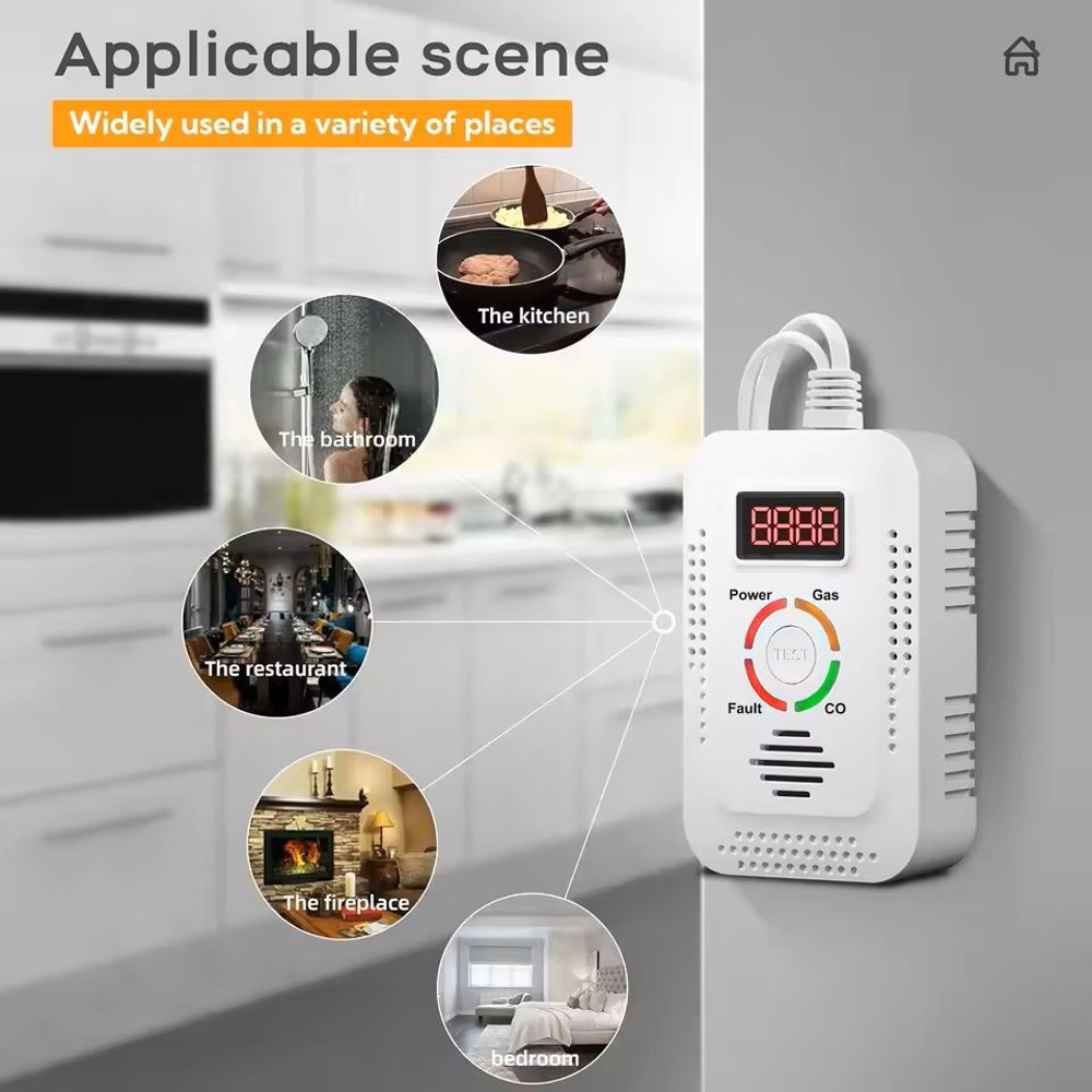 2 In 1 Natural Gas And Carbon Monoxide Detector For Home Safety Monitoring 2