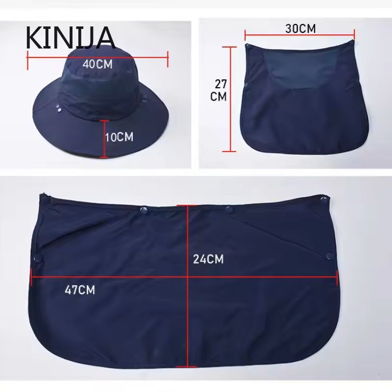 Quick Dry UV Protection Fisherman Hat With Face And Neck Cover 4