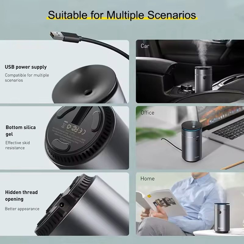 Car Aromatherapy Diffuser With LED Light And Air Purification 1