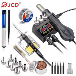 high-power 2-in-1 soldering station with hot air gun and adjustable temperature