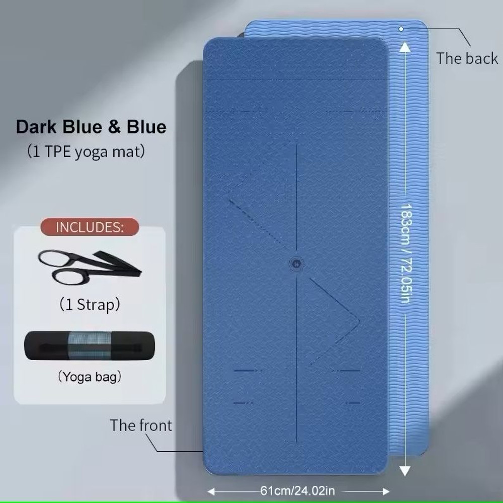 Eco Friendly Non Slip Yoga Mat With Carrying Strap For Home Fitness And Pilates 7