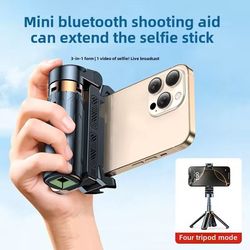 mini bluetooth selfie stick with tripod and remote control