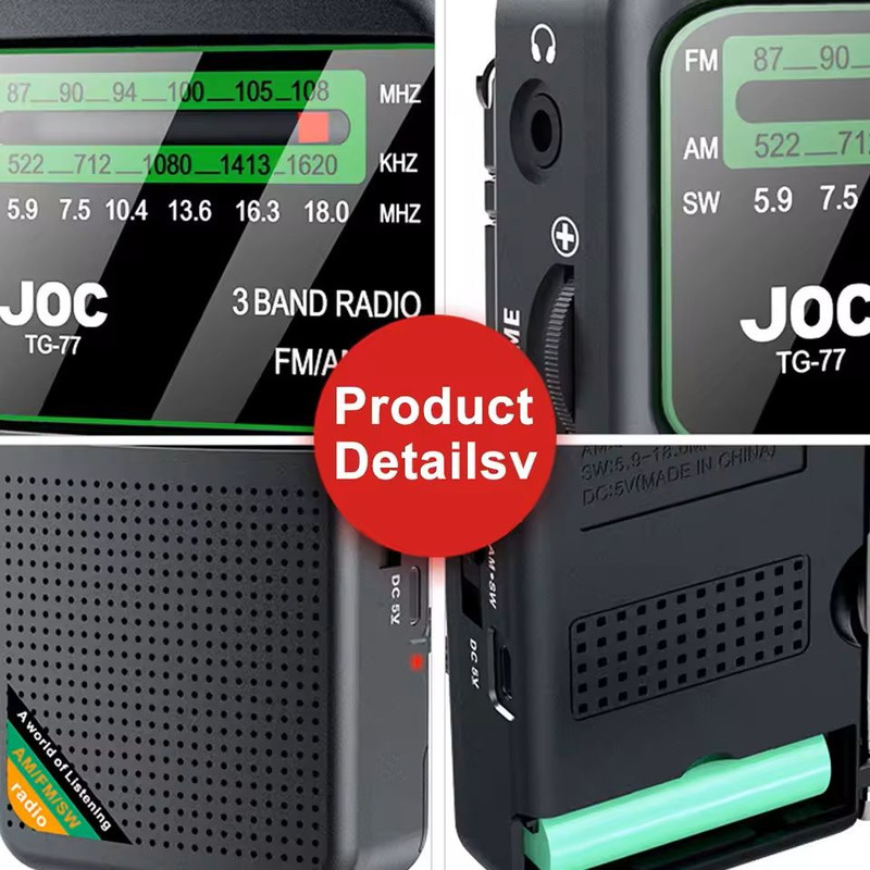 Rechargeable Pocket Radio With FM AM SW And HD Display 4