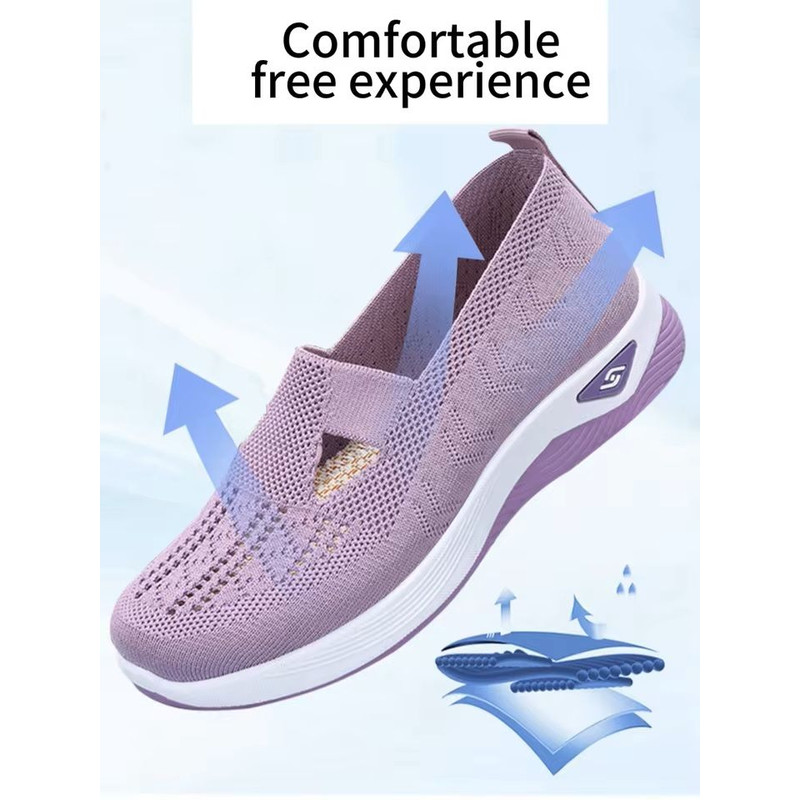 Womens Breathable Knit Sneakers For Summer Comfort 3