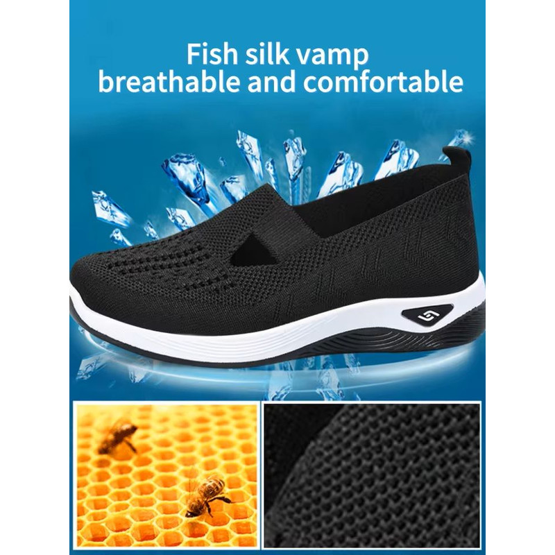 Womens Breathable Knit Sneakers For Summer Comfort 0