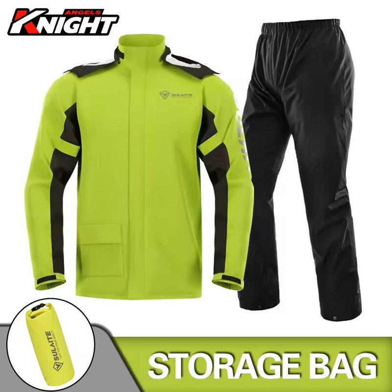 Motorcycle Rain Suit With Waterproof Jacket And Pants For Outdoor Riding 0