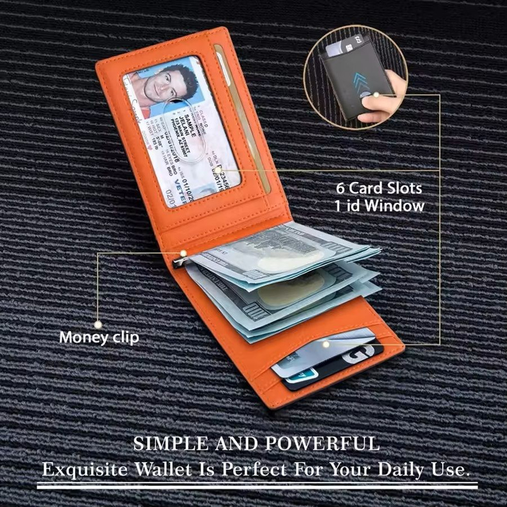 Slim RFIDBlocking Smart Wallet With Money Cli 2