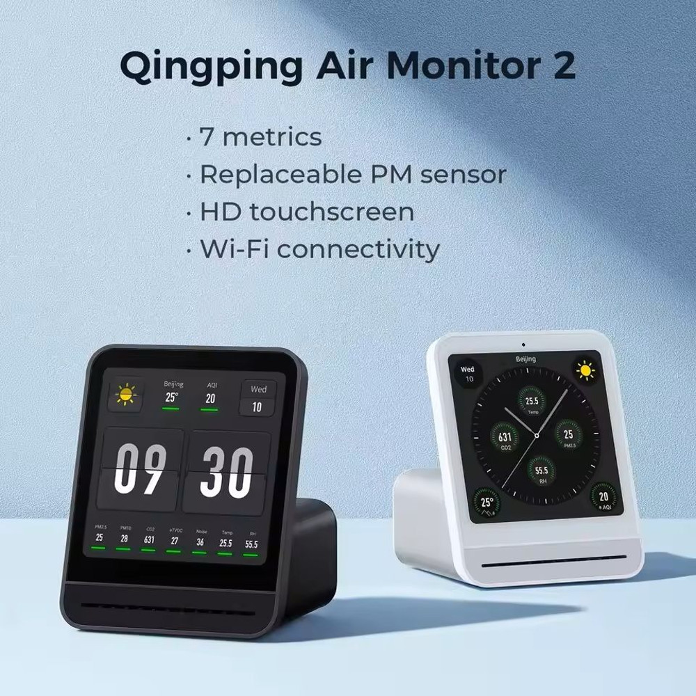 Smart Air Quality Monitor With Touchscreen And CO2 PM25 Sensor 0