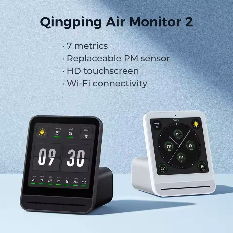 Smart Air Quality Monitor With Touchscreen And CO2 PM25 Sensor 0