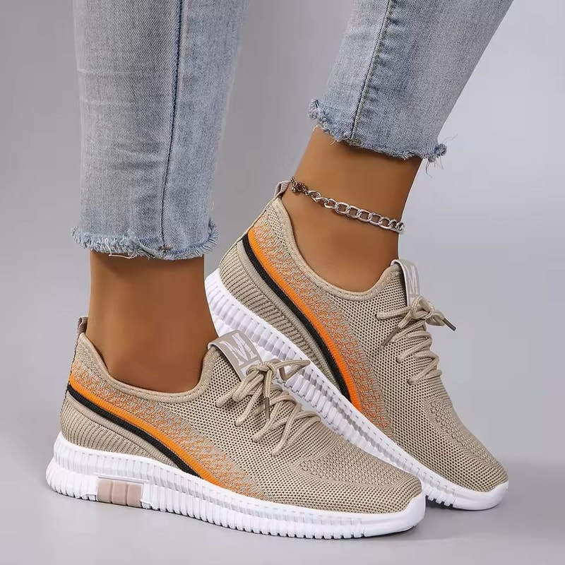 Womens Breathable Mesh Flat Sneakers For Summer Comfort 2