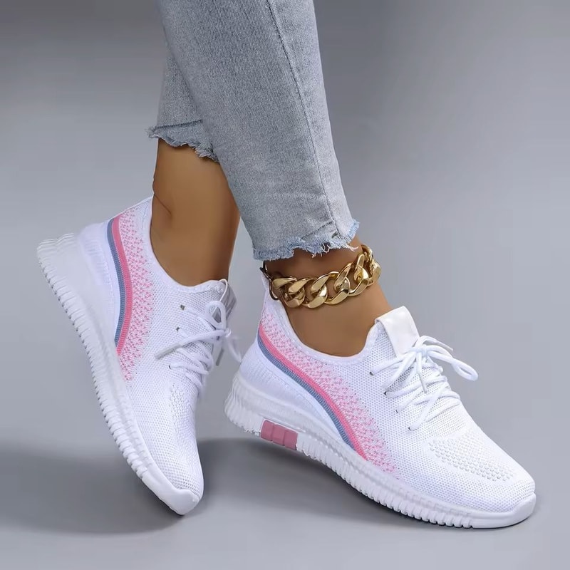 Womens Breathable Mesh Flat Sneakers For Summer Comfort 5