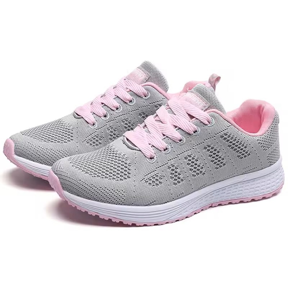 Womens Breathable Mesh Lace Up Sneakers 9