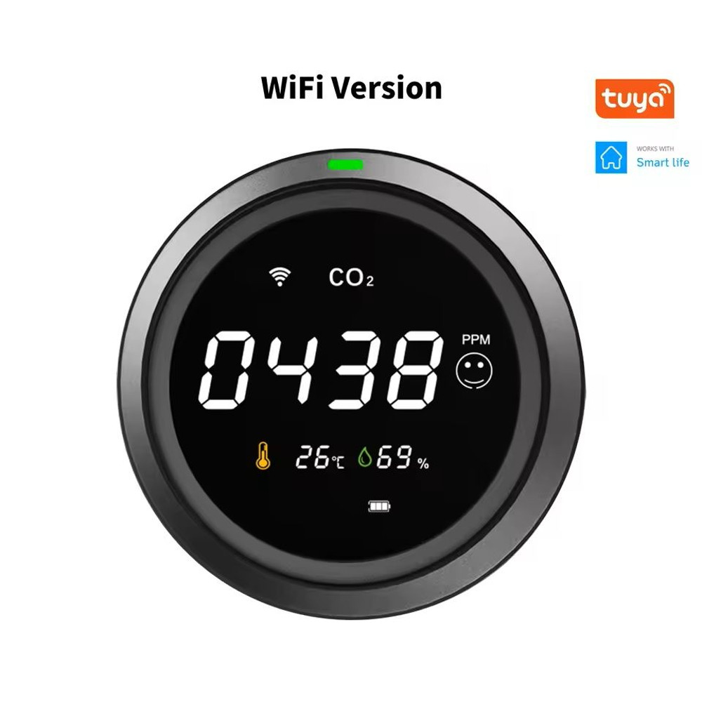 Smart WiFi CO2 Detector With Digital Display For Home Air Quality Monitoring 7