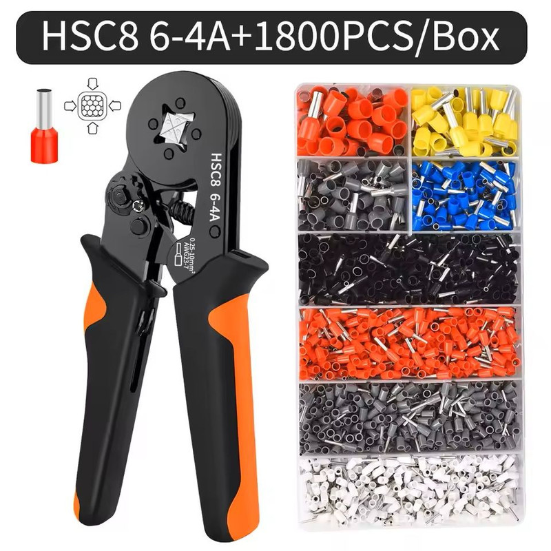 SelfAdjusting Hexagonal Ferrule Crimping Tool Kit 10