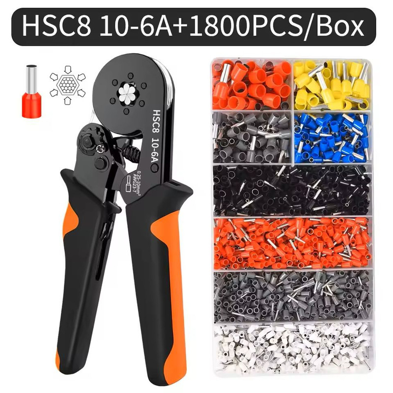 SelfAdjusting Hexagonal Ferrule Crimping Tool Kit 13