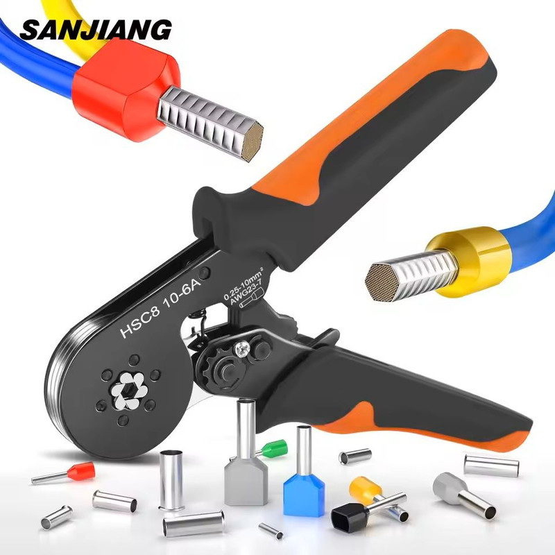 SelfAdjusting Hexagonal Ferrule Crimping Tool Kit 4