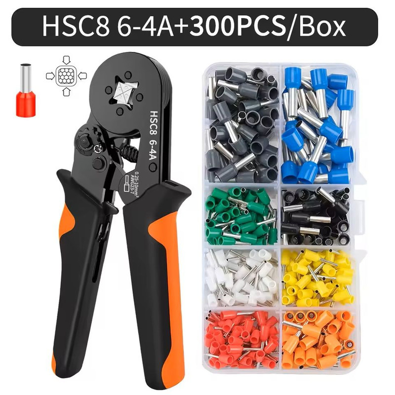 SelfAdjusting Hexagonal Ferrule Crimping Tool Kit 8