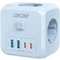 7in1 EU Plug Wall Socket Extender With USBC And Switch Control 9
