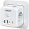 7in1 EU Plug Wall Socket Extender With USBC And Switch Control 7