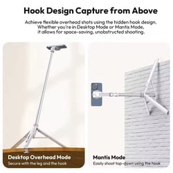 overhead selfie stick tripod with magsafe & remote control