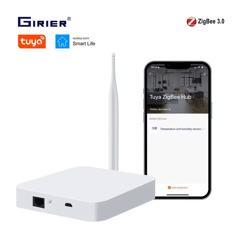 Tuya ZigBee Smart Gateway Hub With Antenna For Home Automation 0