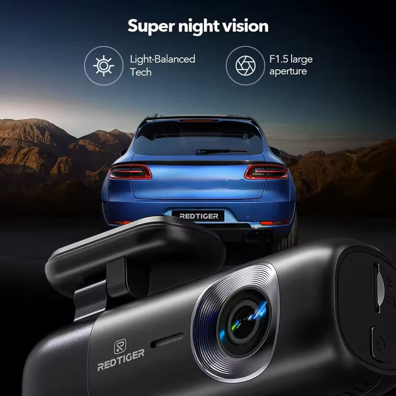 4K Dual Dash Cam With GPS WiFi And Night Vision 4