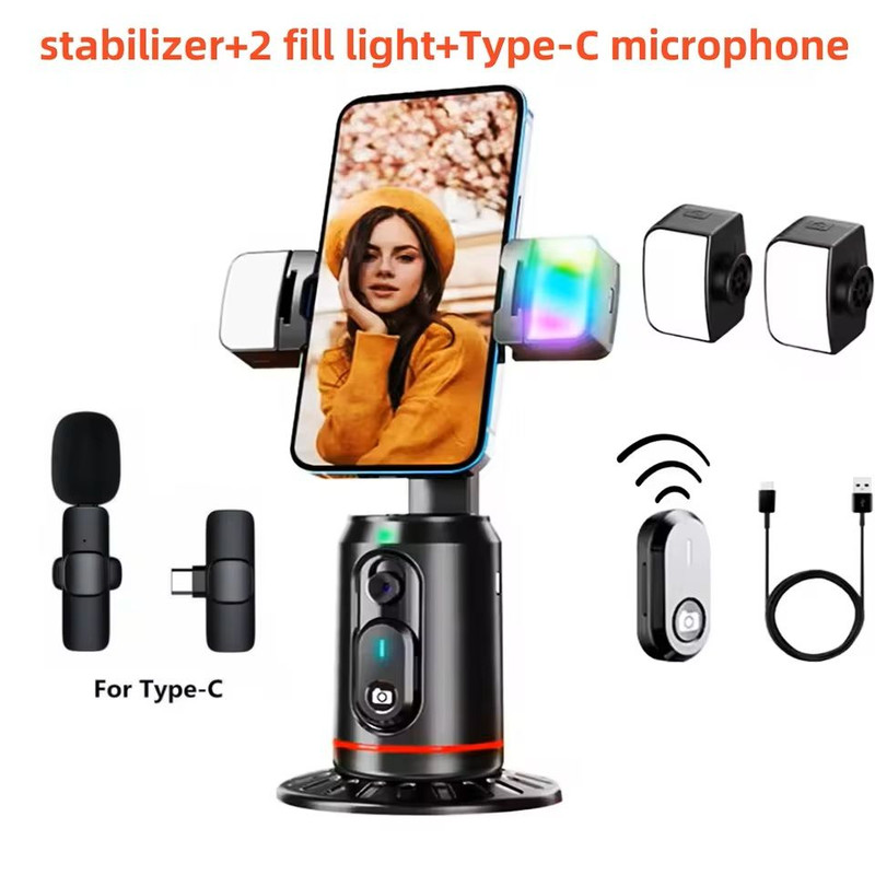 360 Degree Auto Tracking Selfie Stick With Gimbal Stabilizer And Remote Control 9