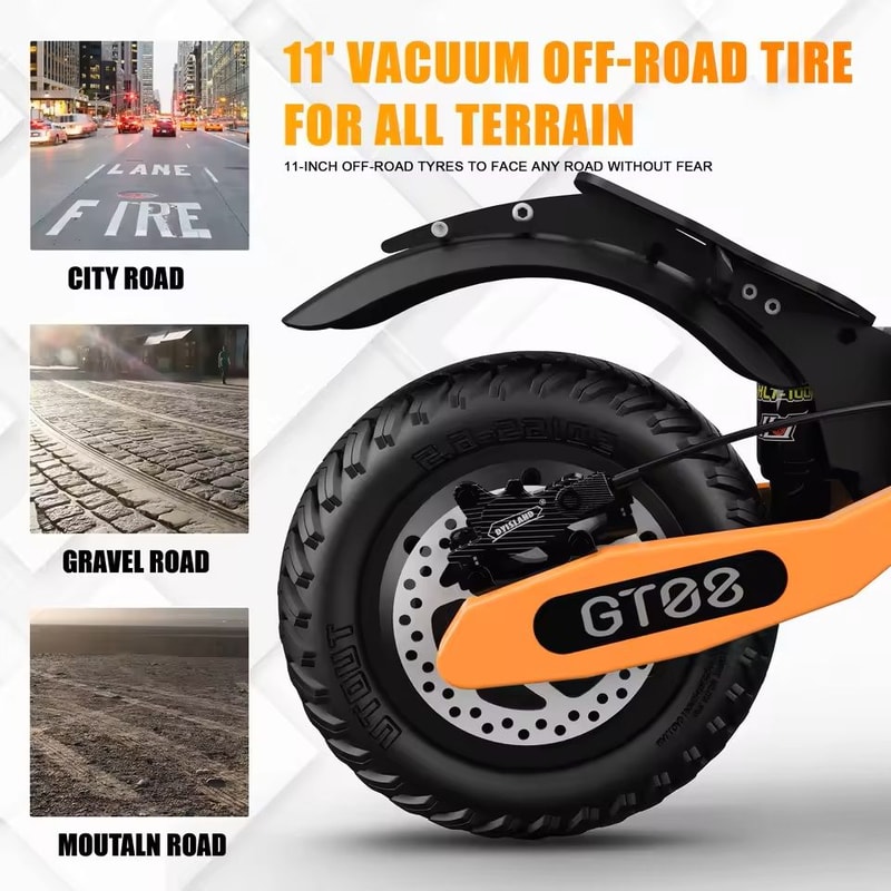 HighSpeed OffRoad Folding Electric Scooter With Dual Motor And Seat 1