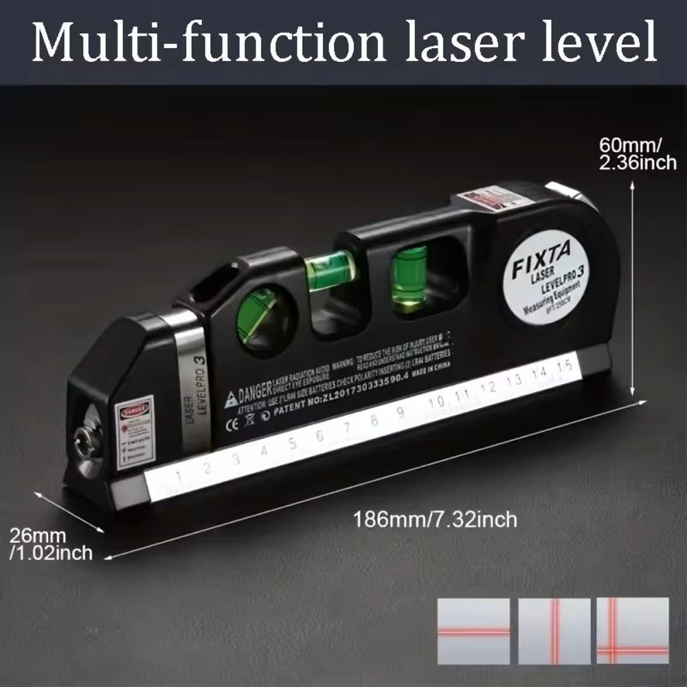 Multipurpose Laser Level Line Tool With 8 Foot Measuring Tape 5