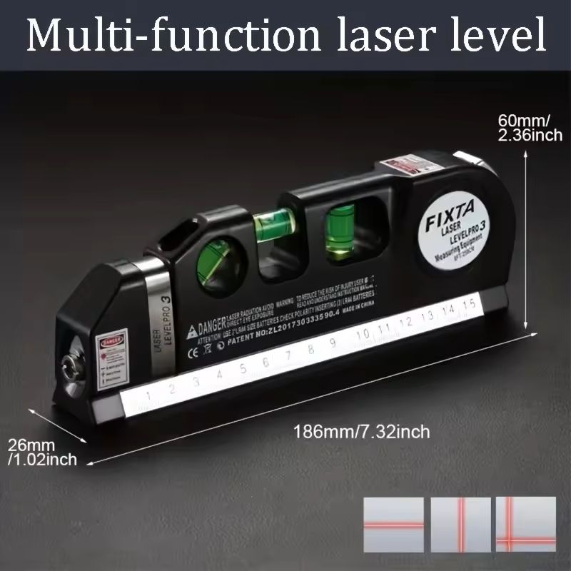 Multipurpose Laser Level Line Tool With 8 Foot Measuring Tape 5